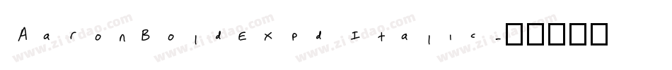 AaronBoldExpd Italic字体转换